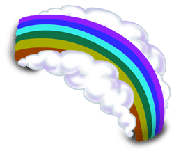 Nuvem de ponte do arco-íris