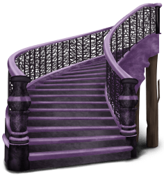Escadaria escura do castelo
