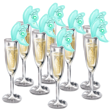 Bolo de casamento de taças de champanhe