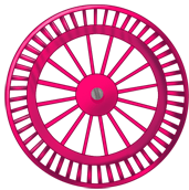 Roda de fundo rosa