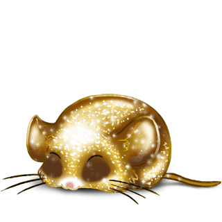 Adote um Mouse Brilho dourado