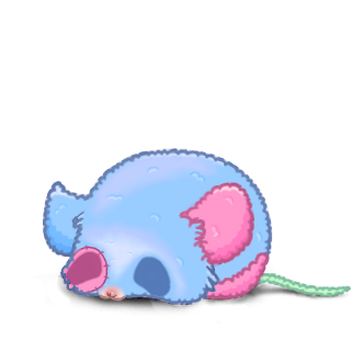 Adote um Mouse Pelúcia azul